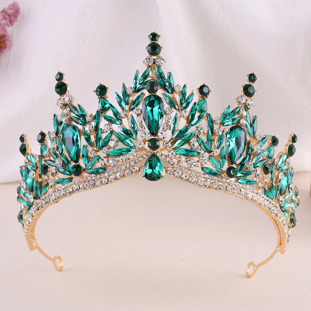 Imperial Essence - Baroque Crystal Water Drop Wedding Crown