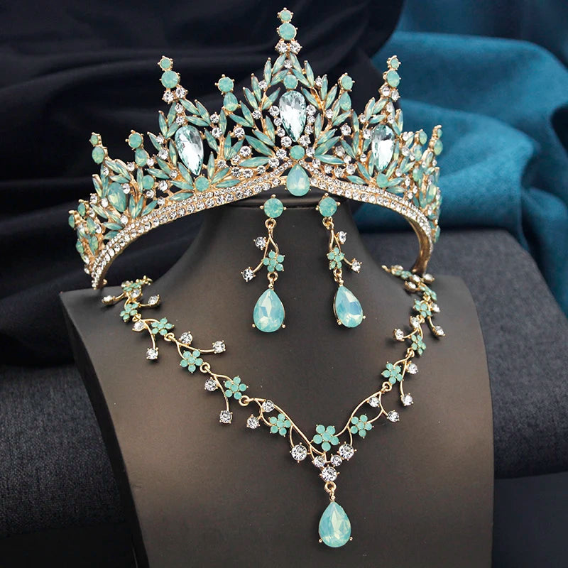 Princess Seraphina - Vintage Crystal Wedding Tiara & Bridal Set