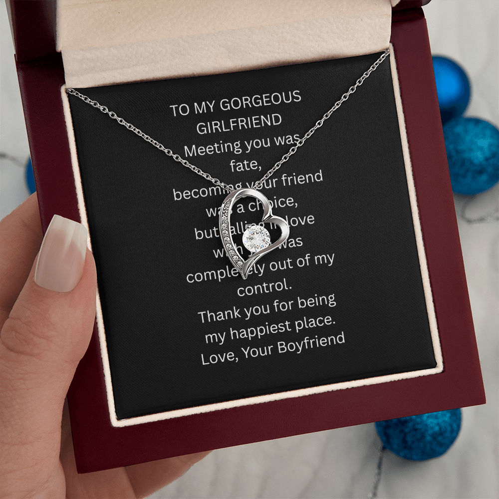 To My Gorgeous Girlfriend  Forever Love Necklace Gift Box