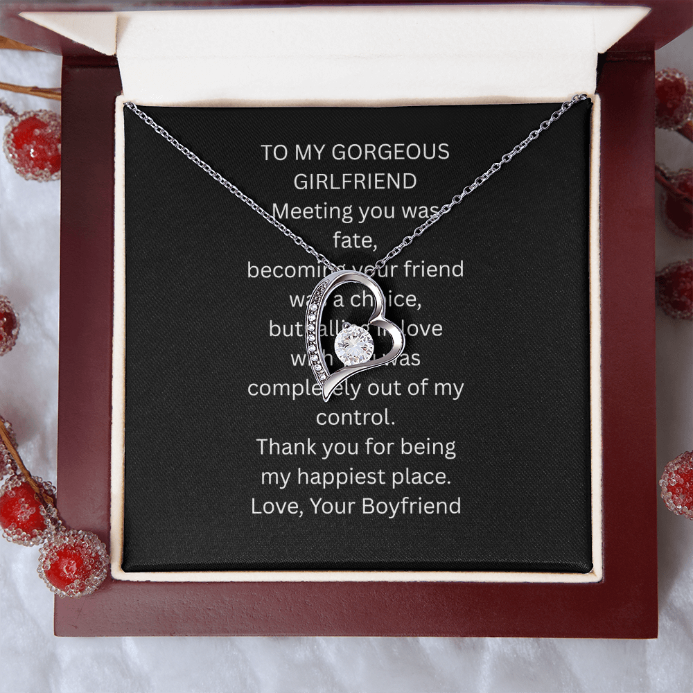To My Gorgeous Girlfriend  Forever Love Necklace Gift Box