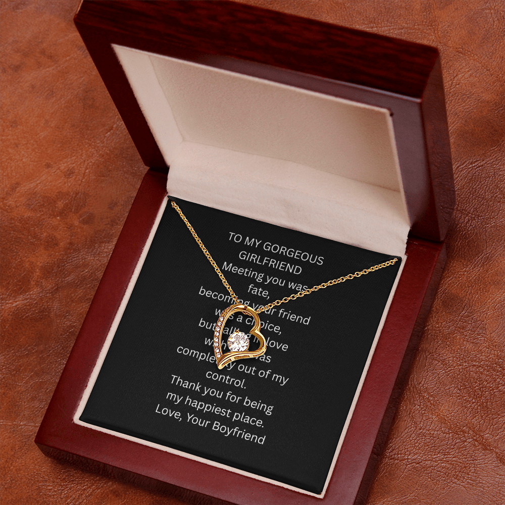 To My Gorgeous Girlfriend  Forever Love Necklace Gift Box