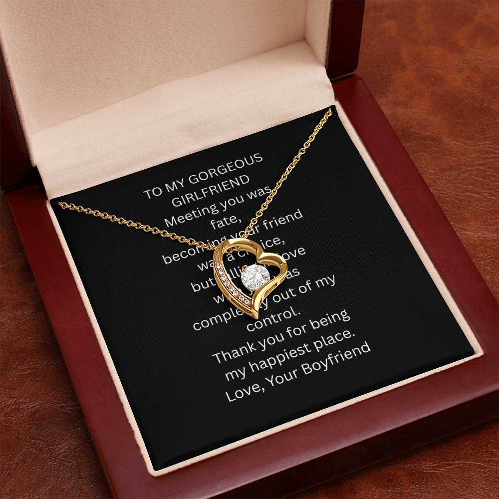 To My Gorgeous Girlfriend  Forever Love Necklace Gift Box