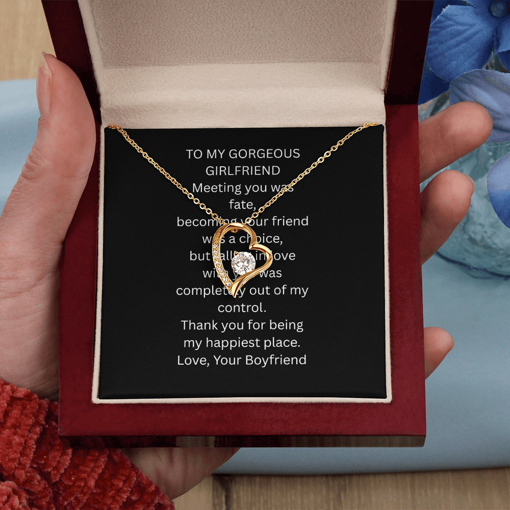 To My Gorgeous Girlfriend  Forever Love Necklace Gift Box