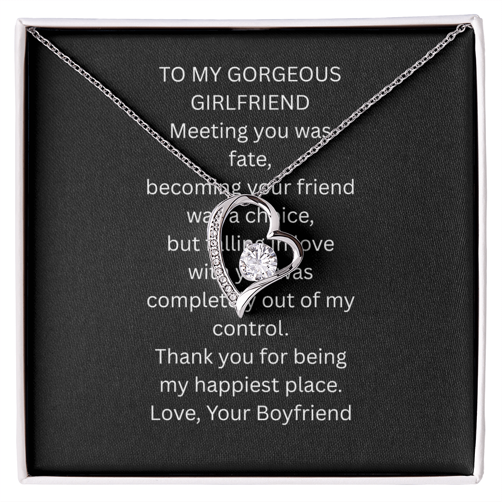 To My Gorgeous Girlfriend  Forever Love Necklace Gift Box