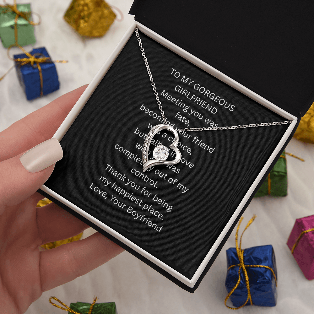 To My Gorgeous Girlfriend  Forever Love Necklace Gift Box
