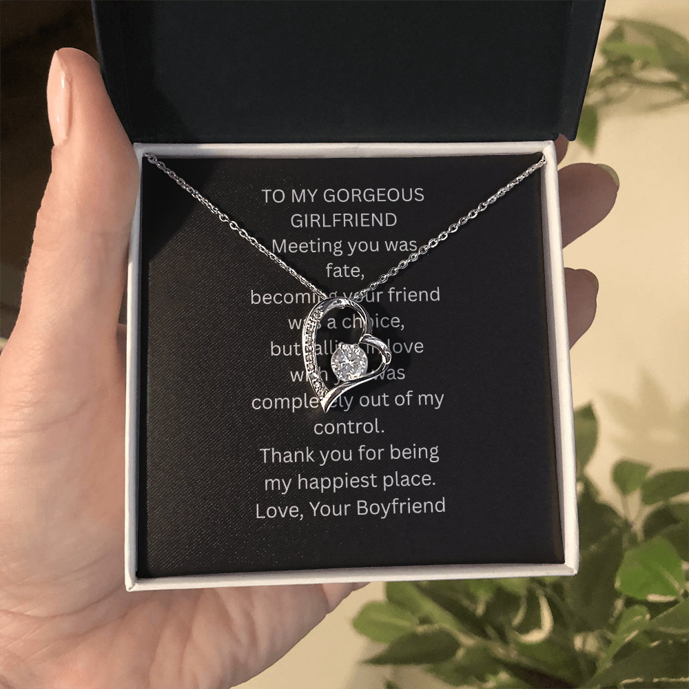 To My Gorgeous Girlfriend  Forever Love Necklace Gift Box