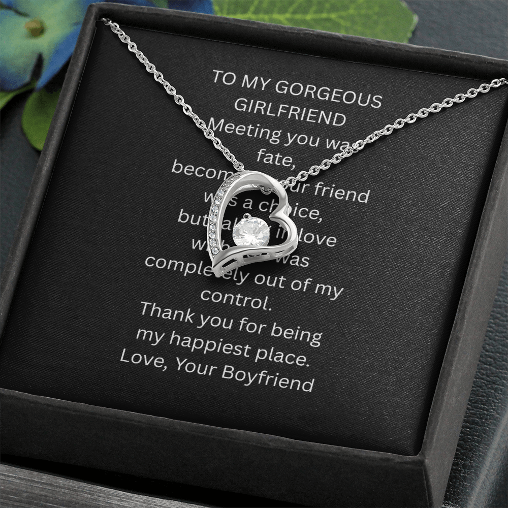 To My Gorgeous Girlfriend  Forever Love Necklace Gift Box