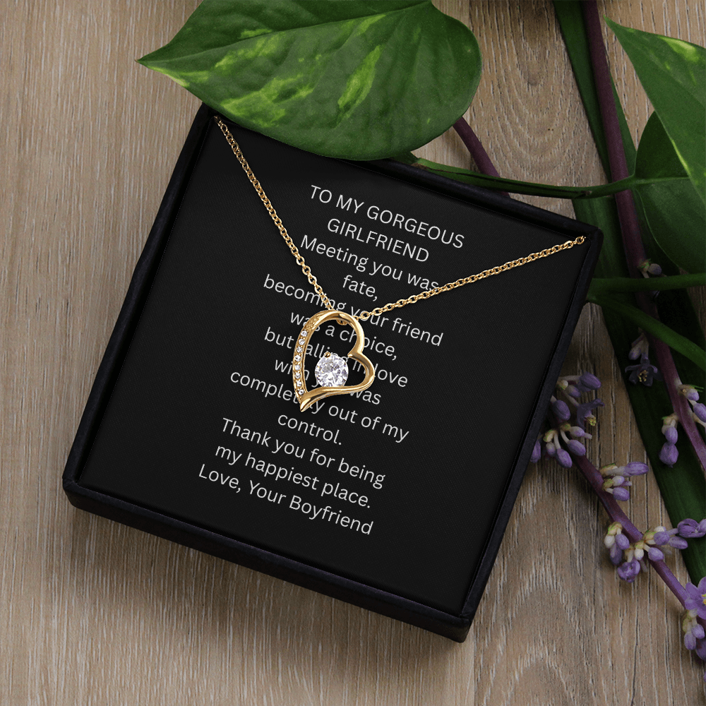 To My Gorgeous Girlfriend  Forever Love Necklace Gift Box
