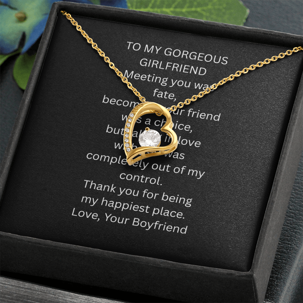 To My Gorgeous Girlfriend  Forever Love Necklace Gift Box