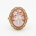 Vintage Floral Cameo Ring